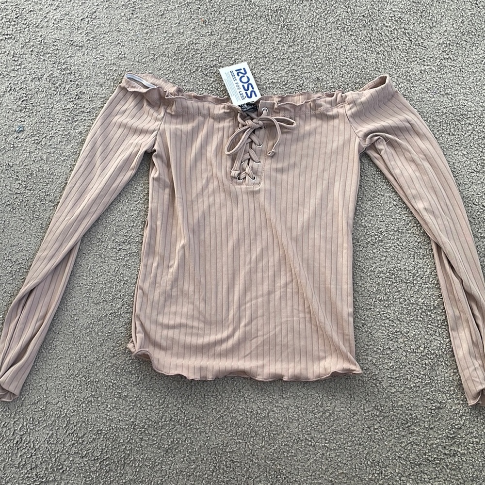 trendy off shoulder long sleeve
